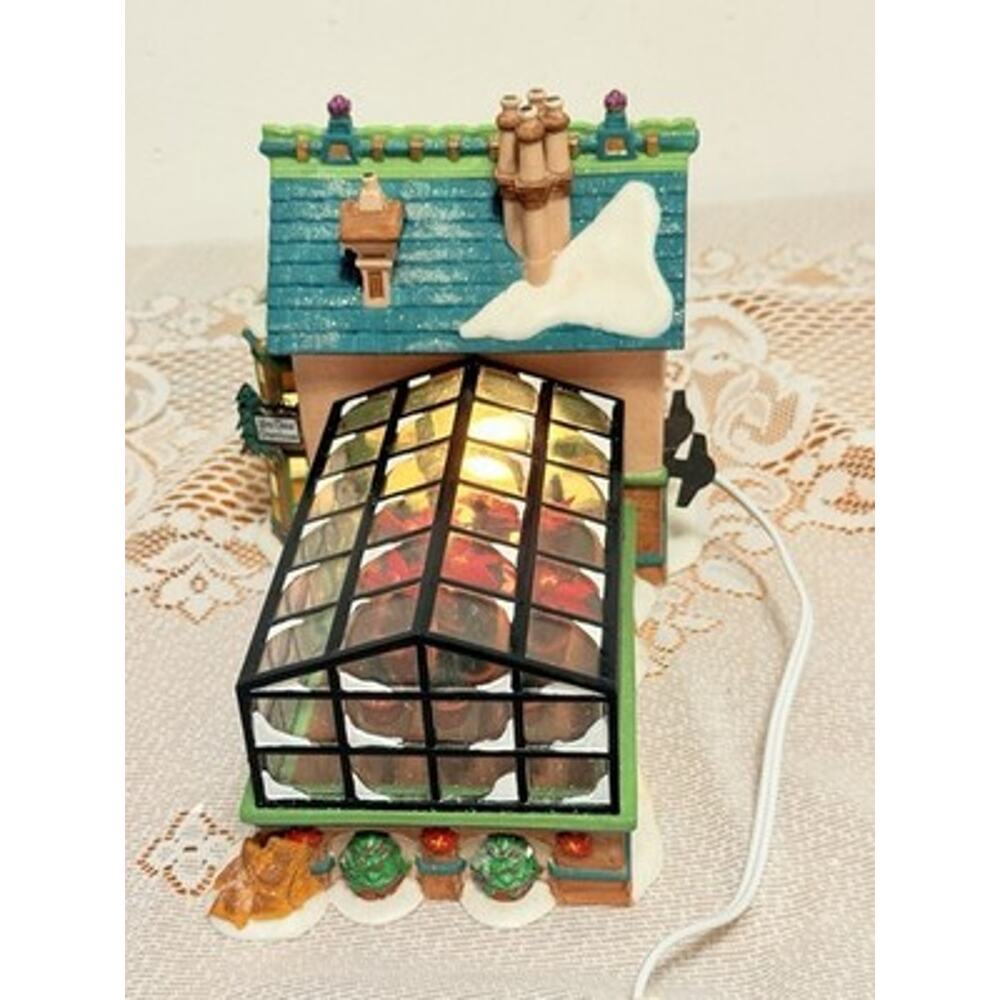 Dept 56 North Pole Series Mrs. Claus' Greenhouse Lighted Porcelain 1997-Read - Picture 11 of 16